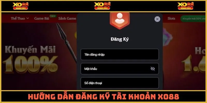 Hướng dẫn đăng ký XO88