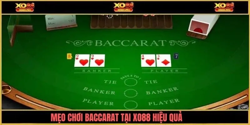 Mẹo chơi baccarat hiệu quả tại XO88